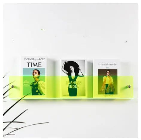 Avelena | ClearLine – Stilvolle Acryl Wandregal für Zeitschriften