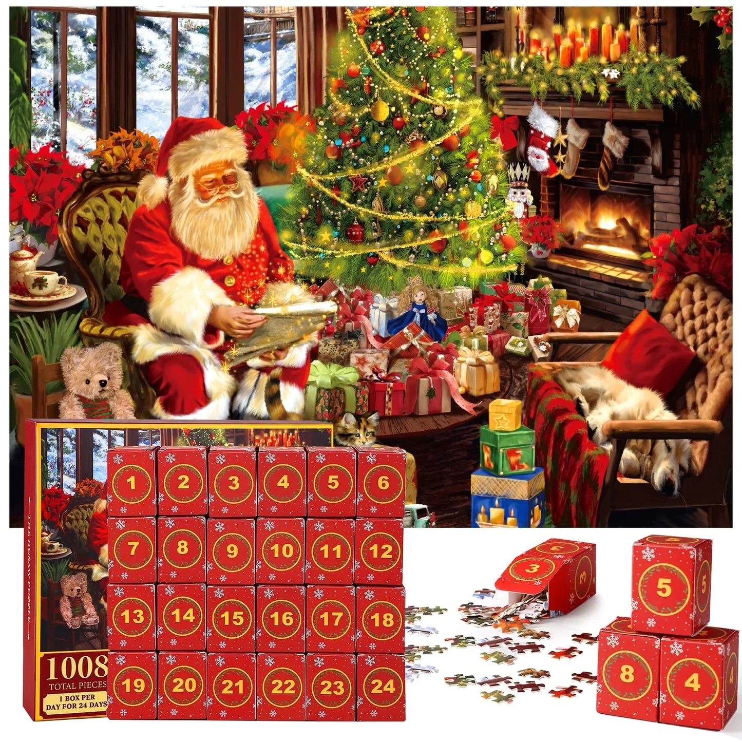 Avelena | Puzzleadvent 24 Puzzleteile Adventskalender Kalender - Zufälliges Design