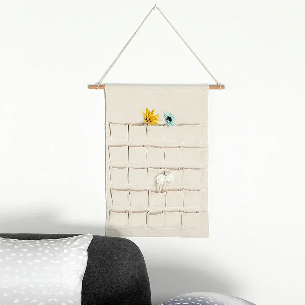 Avelena | Baumwolle Adventskalender mit 24 Taschen – Nachhaltige & Wiederverwendbare Weihnachtsdekoration