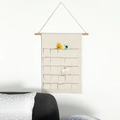 Avelena | Baumwolle Adventskalender mit 24 Taschen – Nachhaltige & Wiederverwendbare Weihnachtsdekoration