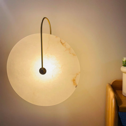 Avelena | Alabaster LED Wandleuchte – Modernes Ambientebeleuchtung