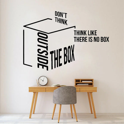 Avelena | Alternatives Denken Außerhalb Der Box Wandaufkleber Motivationszitat für Büroideen Wandaufkleber Abnehmbares Wandkunst für Inspirierendes Kreatives Denken