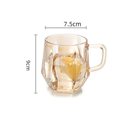 Avelena | Amber hexagonales Glasbecher