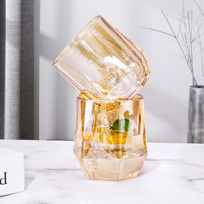 Avelena | Amber hexagonales Glasbecher