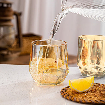 Avelena | Amber hexagonales Glasbecher