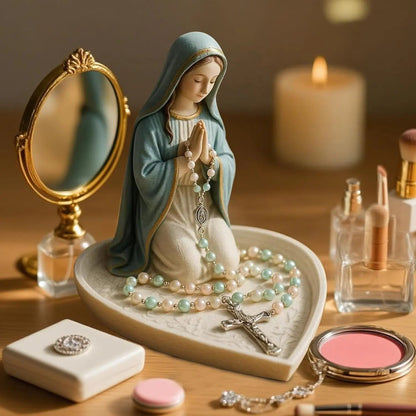 Avelena | Spiritueller Rosenkranzhalter Sancta – Elegante Aufbewahrung mit Mariemotiv