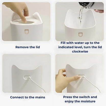 Avelena | 3000ml Ultraschall-Luftbefeuchter mit Nebeltechnologie für Atemlinderung & angenehme Wohnräume