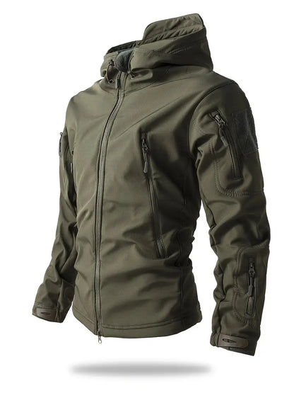 Avelena | Herren Kapuzen-Windjacke mit Reißverschluss Lässige Taktische Jacke
