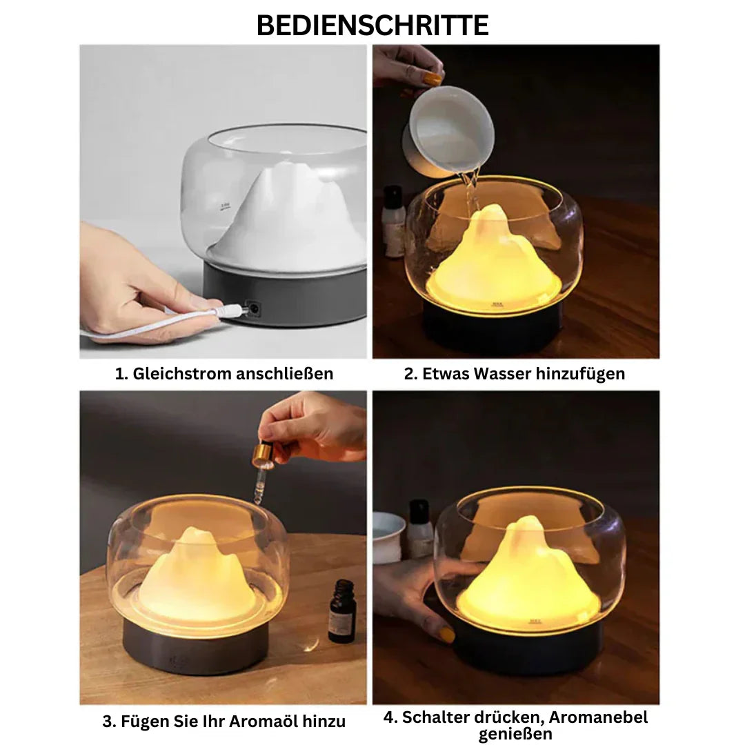 Avelena | Aromatherapie-Luftbefeuchter  – Eleganter Ultraschall-Diffuser mit LED & Duftöl-Funktion