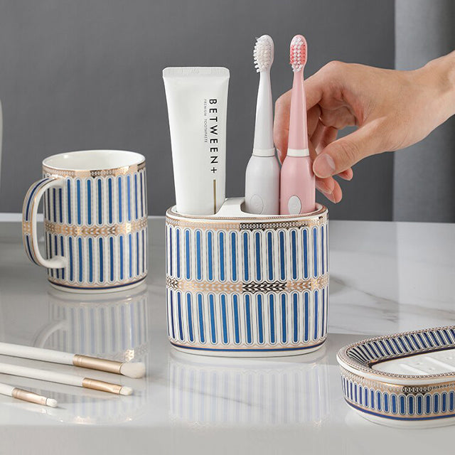 Avelena | Luxuriöser Art Deco Badezimmer-Accessoireshalter