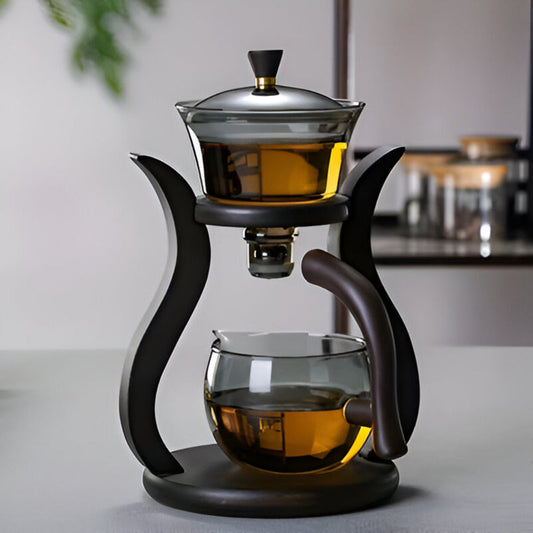 Avelena | Artisan Magnetische Glaskanne Set mit Teesieb – Elegante tropffreie Glaskanne für losen Tee