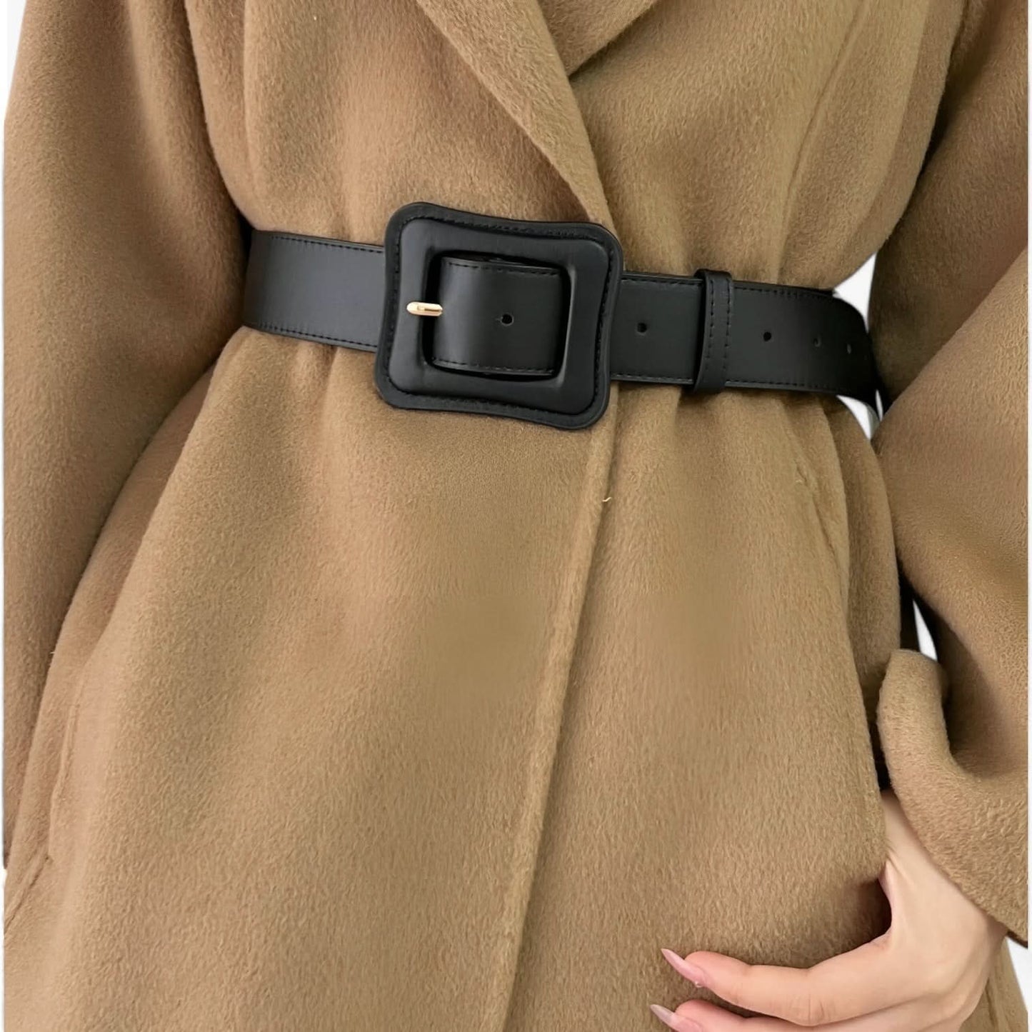 Avelena | Damen Breiter Leder Gürtel Vintage Hoch Taille mit Verstellbarer Schnalle