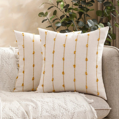 Avelena | Averra Vertikal Gestickter Kissenbezug