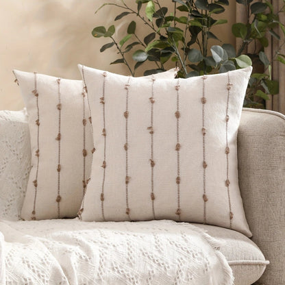 Avelena | Averra Vertikal Gestickter Kissenbezug