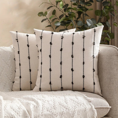 Avelena | Averra Vertikal Gestickter Kissenbezug