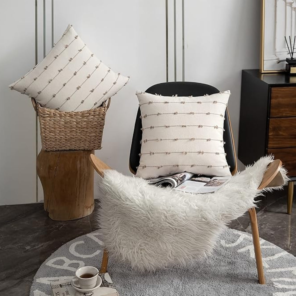 Avelena | Averra Vertikal Gestickter Kissenbezug