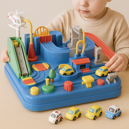 Avelena | Abenteuer-Spielzeugauto-Set für Kinder – 4-teiliges Lernspielset