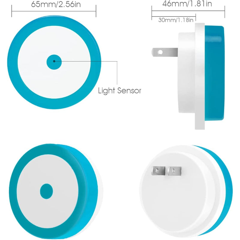 Avelena | Nachtlichter Stecker in die Wand [4Pack], Nachtlicht mit Lichtsensoren, LED Nachtlicht für das Kinderzimmer, Baby Nachtlicht, Badezimmer Nachtlicht, Treppenlichter, Flurlicht