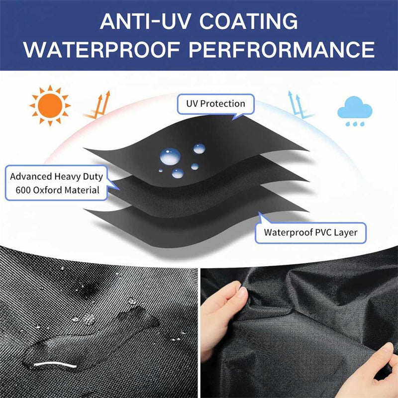 Avelena | Runde wasserdichte Abdeckung für Gartenmöbel | Hochbelastbar, UV-beständig & verstellbar für Außentische und Stühle