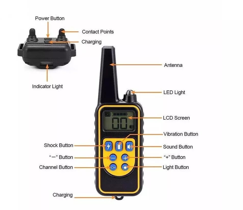 Avelena | 2600ft Elektronisches Hundetraining Halsband Wasserdicht Haustier Fernbedienung