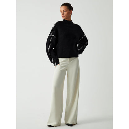Avelena | Schwarzer Strickpullover