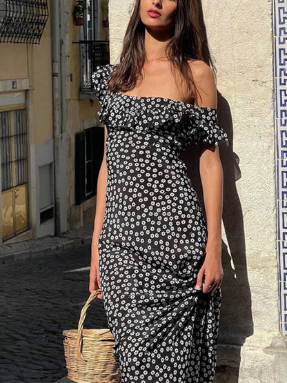 Avelena | Langes Kleid mit Blumenprint