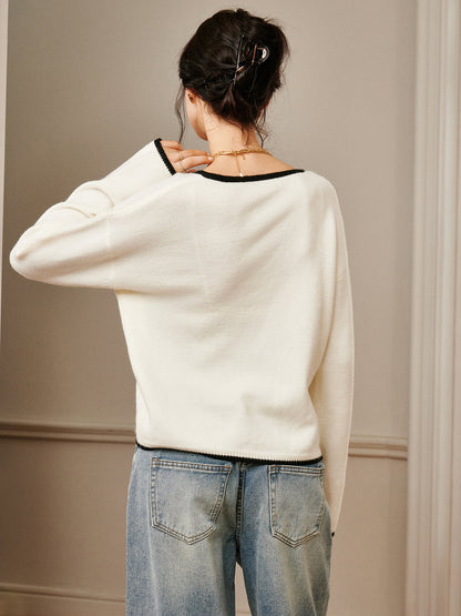 Draped Shoulder Knit Top