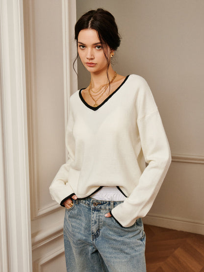 Draped Shoulder Knit Top