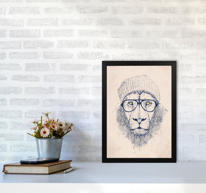 Avelena | Cooler Hipster Löwe Tier Kunstdruck