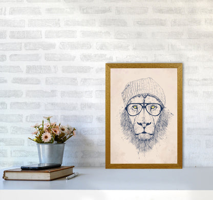 Avelena | Cooler Hipster Löwe Tier Kunstdruck