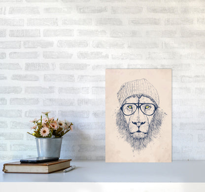 Avelena | Cooler Hipster Löwe Tier Kunstdruck