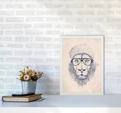 Avelena | Cooler Hipster Löwe Tier Kunstdruck