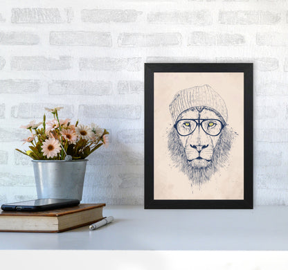Avelena | Cooler Hipster Löwe Tier Kunstdruck