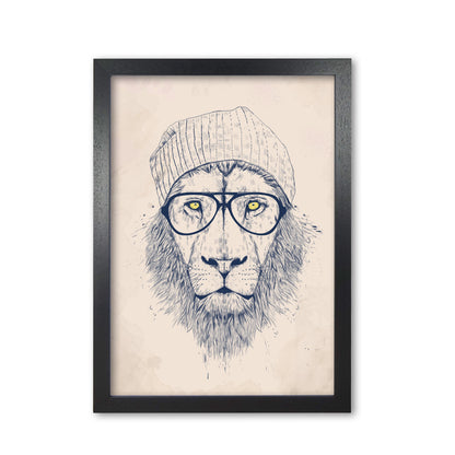 Avelena | Cooler Hipster Löwe Tier Kunstdruck
