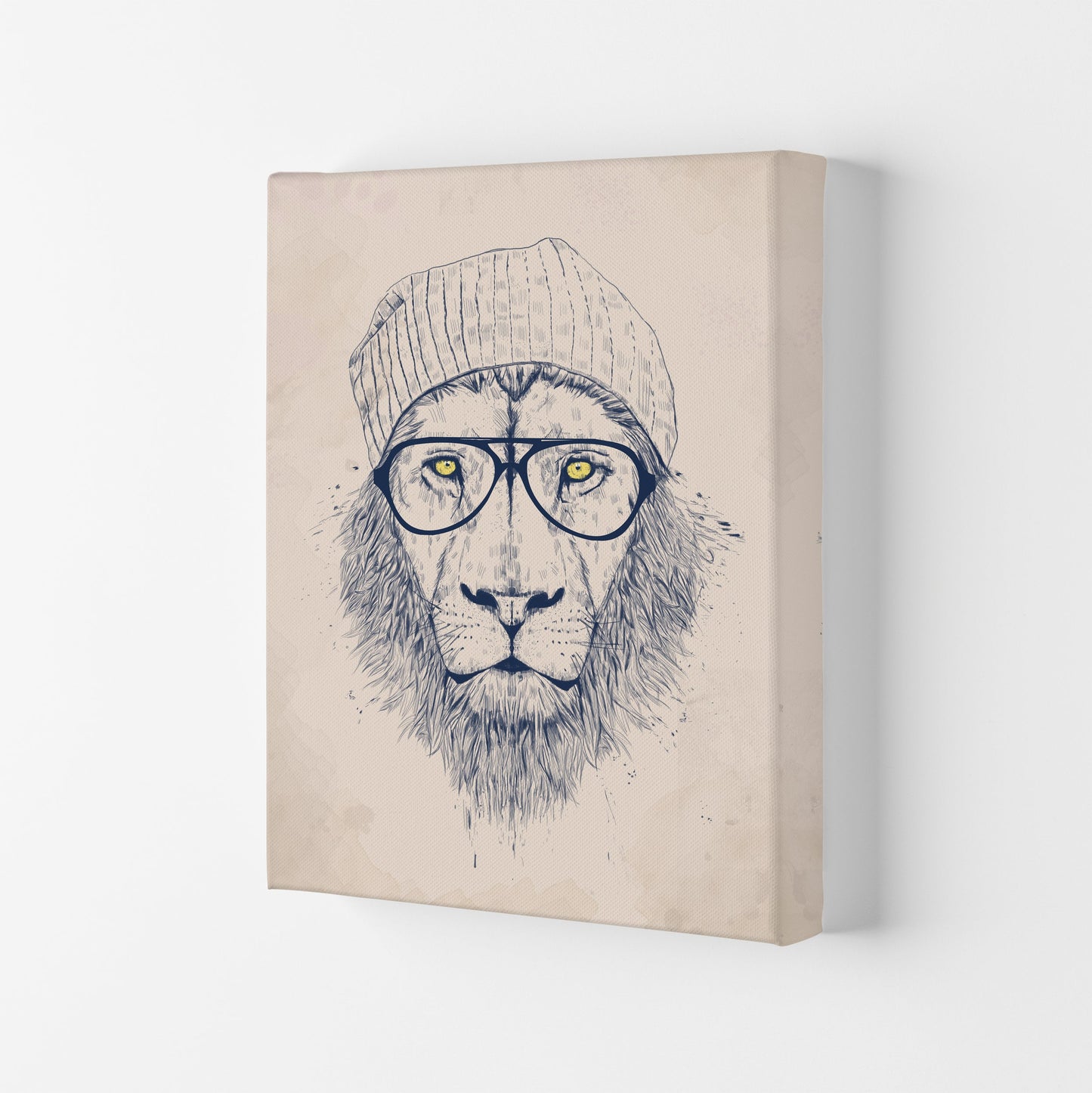 Avelena | Cooler Hipster Löwe Tier Kunstdruck