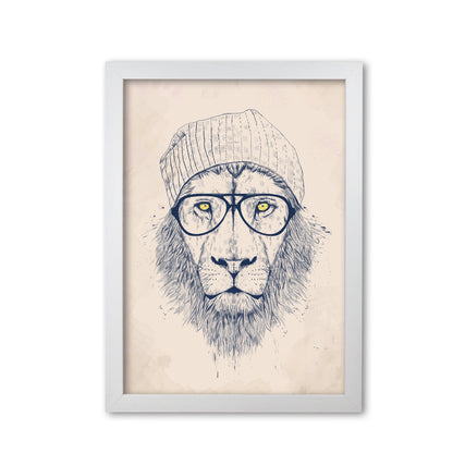 Avelena | Cooler Hipster Löwe Tier Kunstdruck