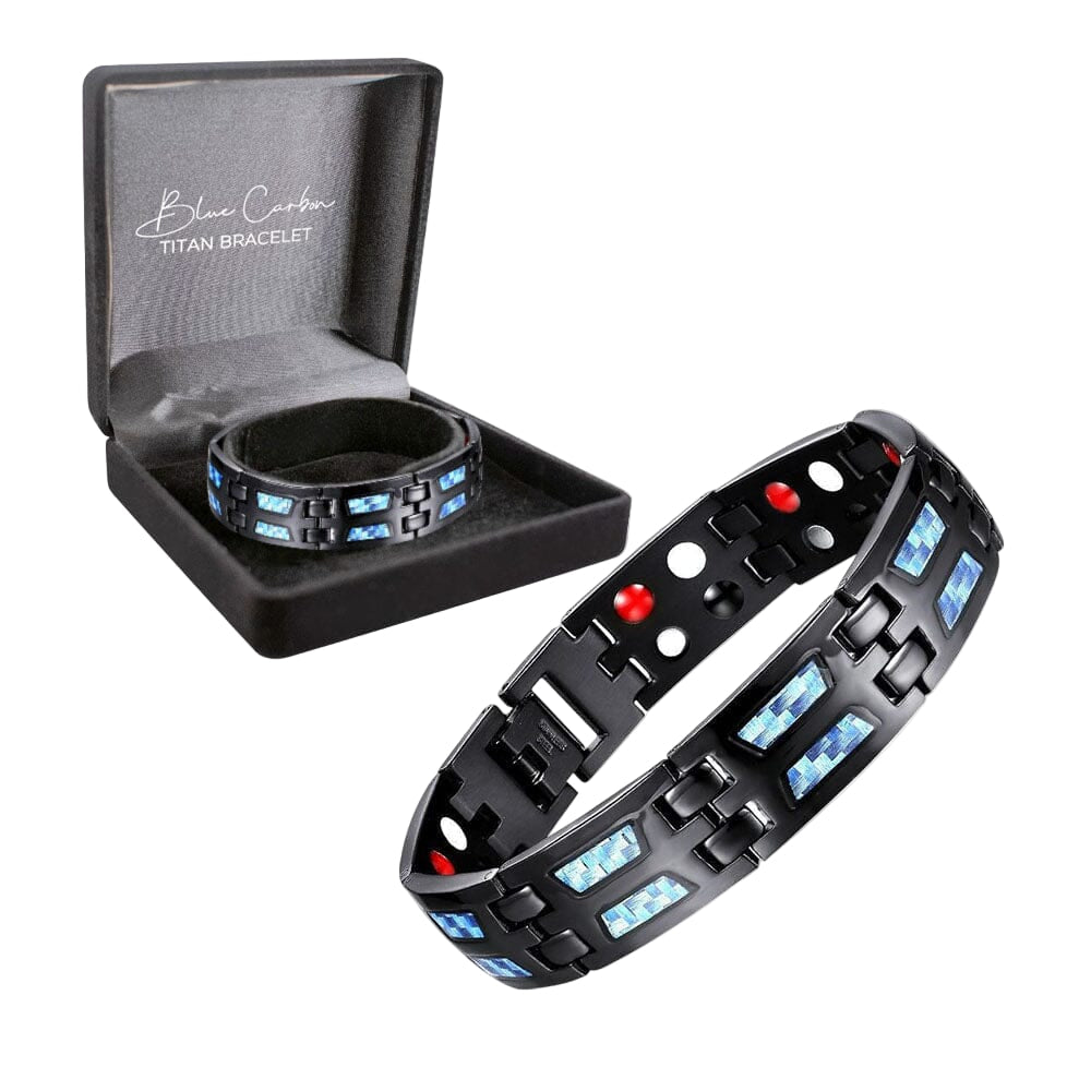 Avelena | CarbonArmband Blauer Kohlenstoff TitanArmband