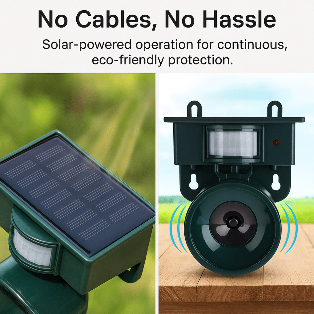 Avelena | Bewegungsaktivierter Vogelschreck für Balkon & Garten