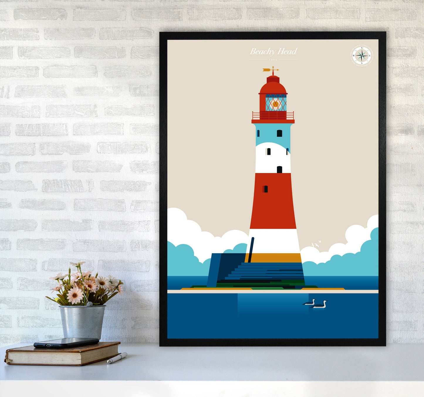 Avelena | Beachy Head Kunstdruck von Bo Lundberg