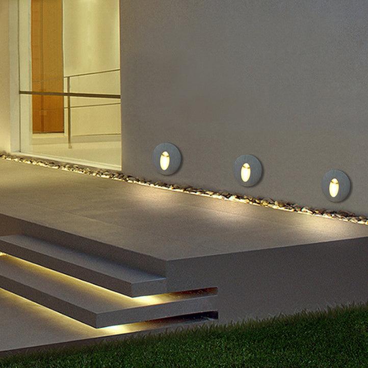 Avelena | Moderne Art Deco Runde Quadratische Aluminium Wasserdichte LED Wandleuchte Für Flure