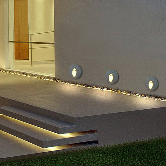 Avelena | Moderne Art Deco Runde Quadratische Aluminium Wasserdichte LED Wandleuchte Für Flure