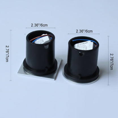 Avelena | Moderne Art Deco Runde Quadratische Aluminium Wasserdichte LED Wandleuchte Für Flure