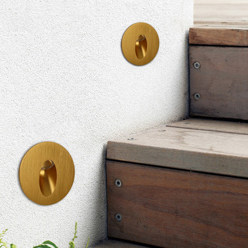 Avelena | Moderne Art Deco Runde Quadratische Aluminium Wasserdichte LED Wandleuchte Für Flure