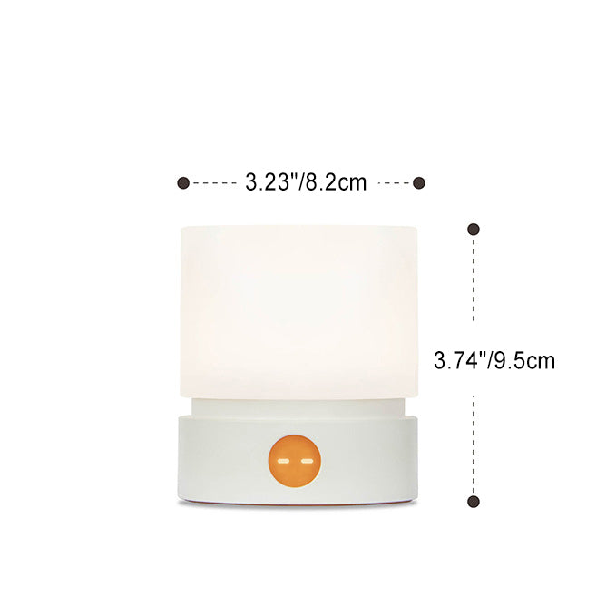 Avelena | Zeitgenössische nordische Timer wiederaufladbare ABS HIPS Silikonzylinder LED Tischlampe Nachtlicht für Nachttisch