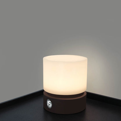 Avelena | Zeitgenössische nordische Timer wiederaufladbare ABS HIPS Silikonzylinder LED Tischlampe Nachtlicht für Nachttisch