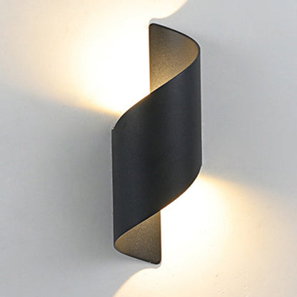 Avelena | Moderne Minimalistische Wasserdichte Spiral Aluminium Acryl LED Wandleuchte für Schlafzimmer