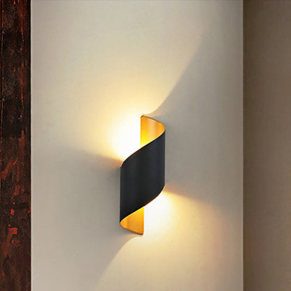 Avelena | Moderne Minimalistische Wasserdichte Spiral Aluminium Acryl LED Wandleuchte für Schlafzimmer