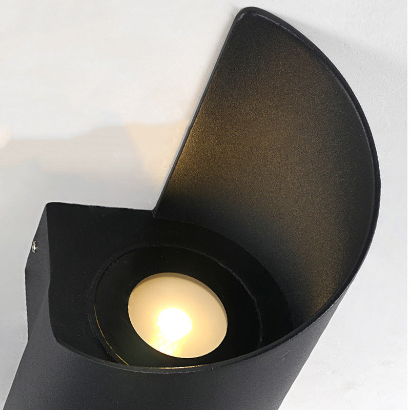 Avelena | Moderne Minimalistische Wasserdichte Spiral Aluminium Acryl LED Wandleuchte für Schlafzimmer