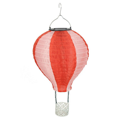 Avelena | Zeitgenössischer kreativer Solar-Heißluftballon-Stoffschirm LED Außenpendelleuchte für Terrasse draußen