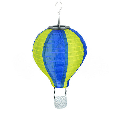 Avelena | Zeitgenössischer kreativer Solar-Heißluftballon-Stoffschirm LED Außenpendelleuchte für Terrasse draußen